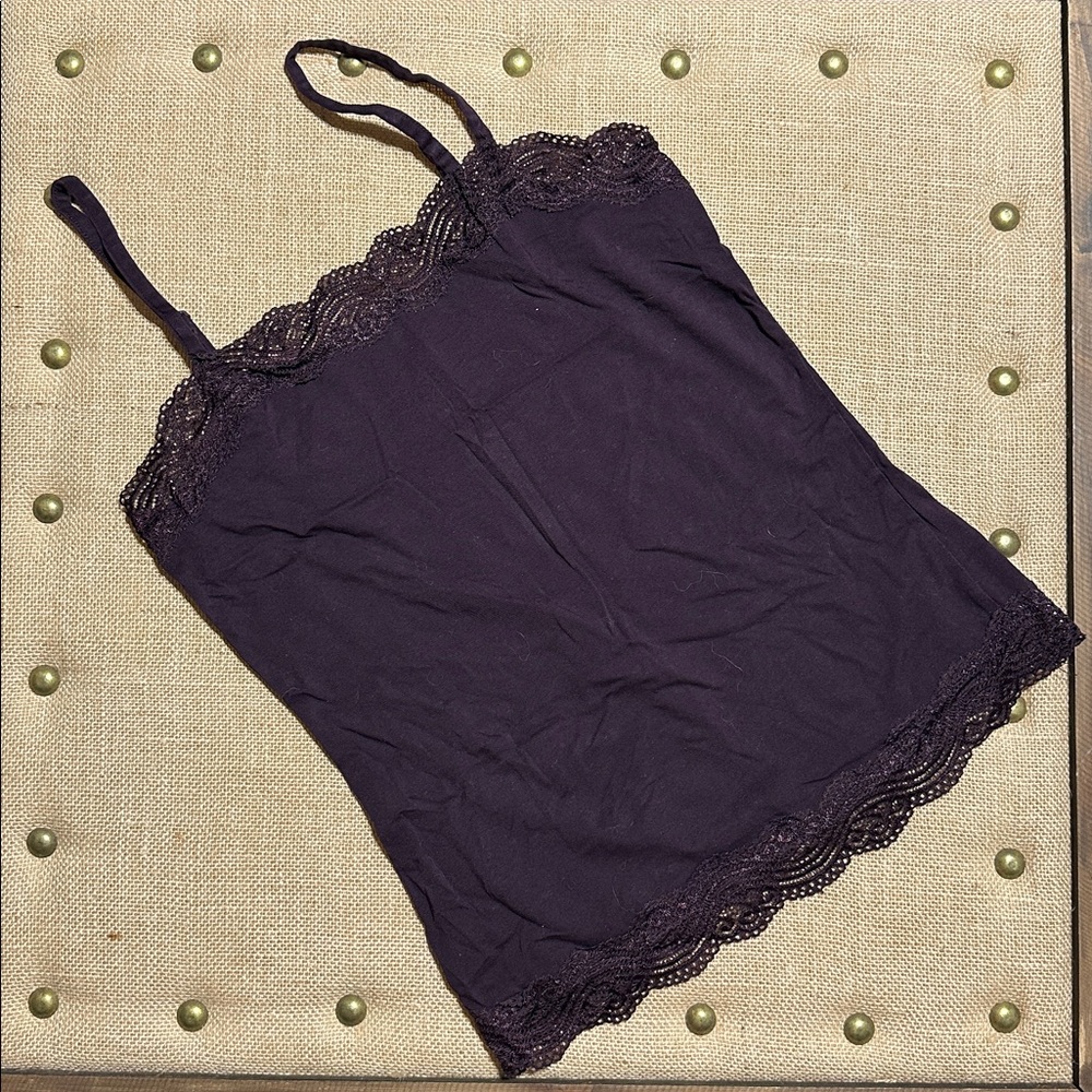 Ann Taylor Deep Purple Lace Camisole